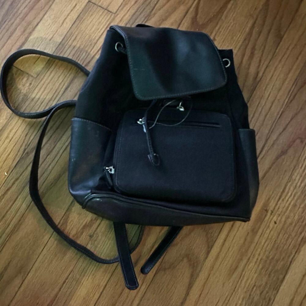 Liz Claiborne Backpack Adjustable Straps Side & Front Zip Pockets